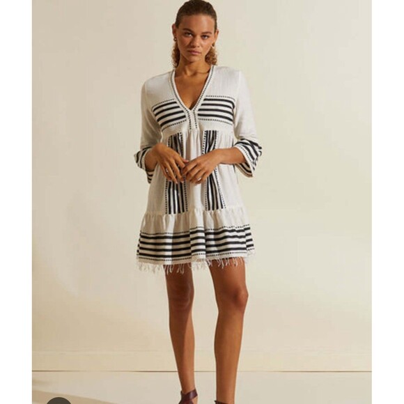 lemlem Dresses & Skirts - Lemlem Liya Kebede Flutter Mini Dress Cotton Blend Cover-Up Resort Beach Size XS